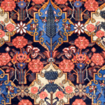 Closeup of a Heriz rug