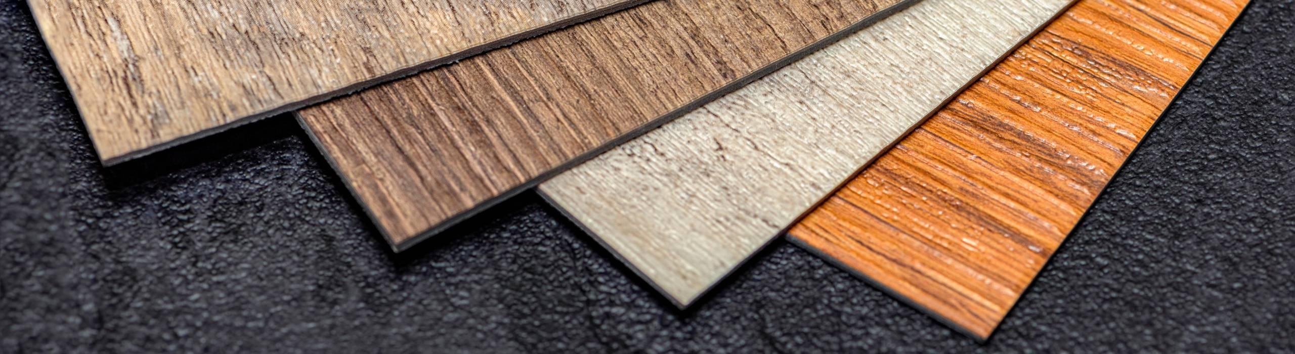 Four types of luxury vinyl tile