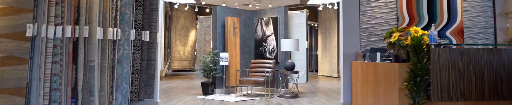 A photo of the entrance to The Rug Gallery